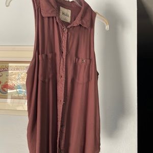 Casual embroidered tank. Very flattering.